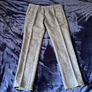 Burberry salt and pepper wool trousers